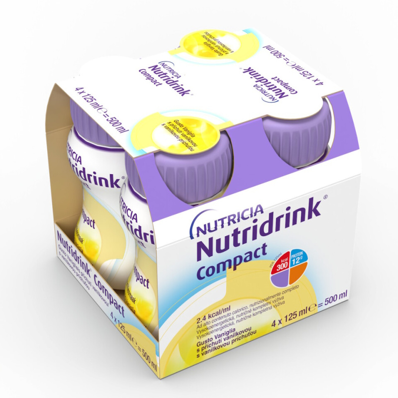 NUTRIDRINK Compact s příchutí vanilka 4 x 125 ml