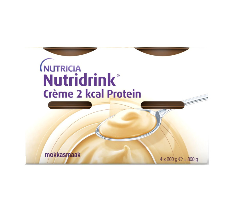 NUTRIDRINK Creme 2 kcal Protein příchuť kávy 4 x 200 ml