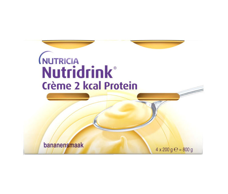 NUTRIDRINK Creme 2 kcal Protein příchuť banán 4 x 200 ml