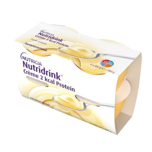 NUTRIDRINK Creme 2 kcal Protein příchuť banán 4 x 200 ml