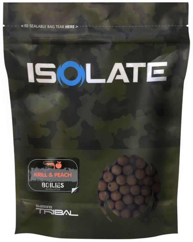 Shimano boilie isolate krill peach - 3 kg 20 mm