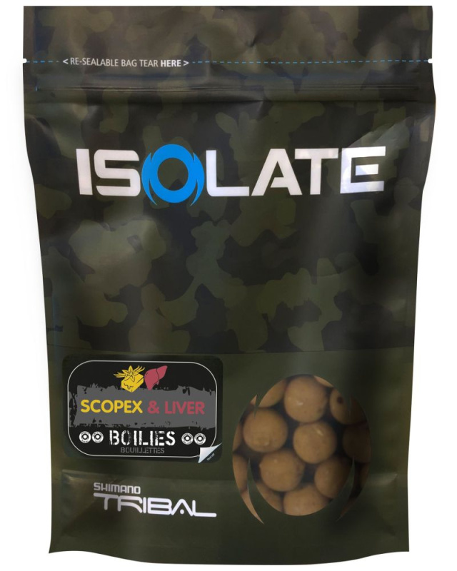 Shimano boilie isolate scopex liver - 18 mm 1 kg