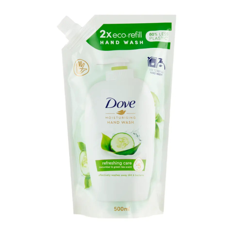 Dove Go Fresh Fresh Touch tekuté mýdlo náhradní náplň okurka a zelený čaj 500 ml
