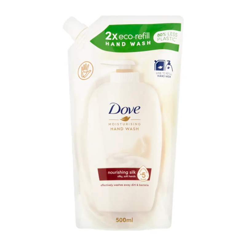Dove Silk Fine tekuté mýdlo na ruce náhradní náplň 500 ml