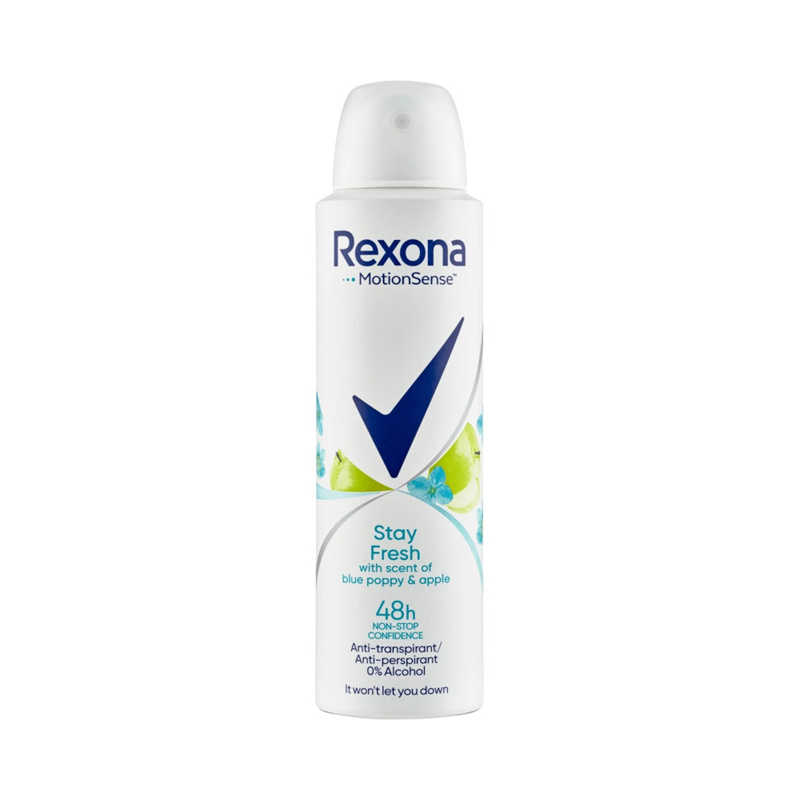 Rexona Stay Fresh Blue Poppy & Apple antiperspirant ve spreji 48h 150 ml