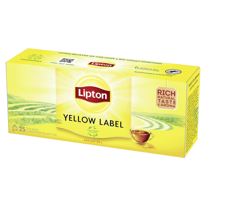 Čaj Lipton Yellow Label černý, 25 x 2 g