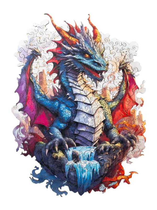 Recenttoys dřevěné puzzle - drak