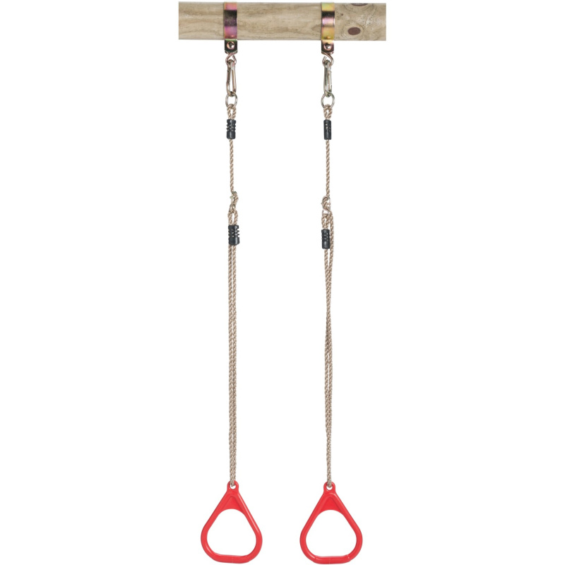 SwingKing Gymnastické kruhy plastové, červená