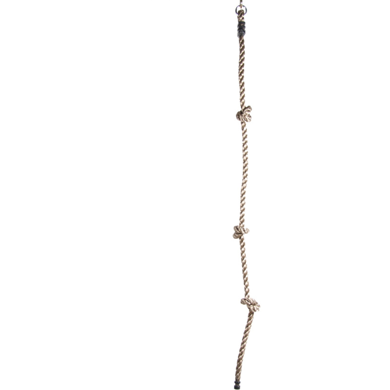 SwingKing Šplhací lano se 3 uzly a 1 kruhem, 180 cm