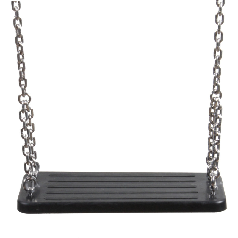 SwingKing Houpačka s gumovým sedátkem a ocelovým řetězem, 45 x 18 cm