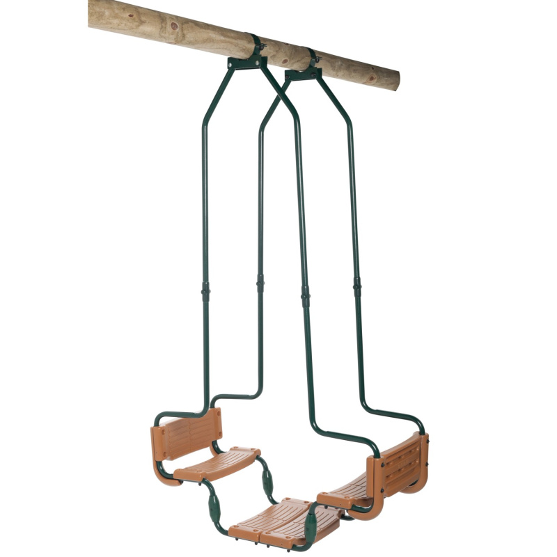 SwingKing Dvoumístná houpačka typu gondola pro kulatinu zelená 225 x 110 x 41 cm