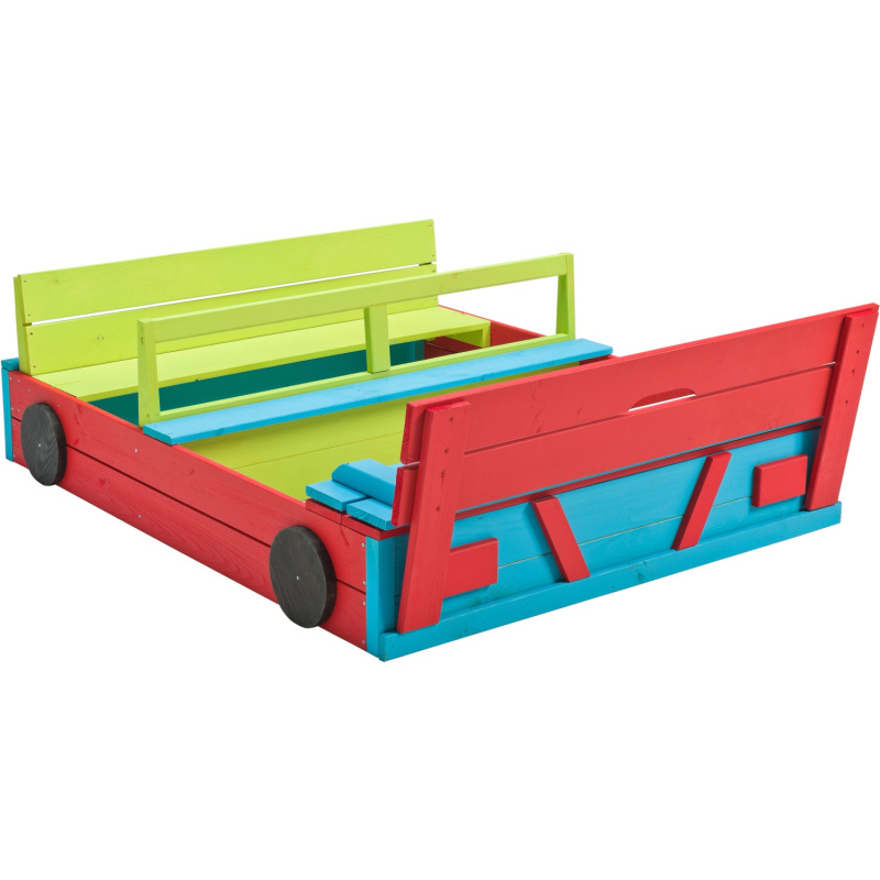 SwingKing Pískoviště auto, pestrobarevné, 120 x 100 cm