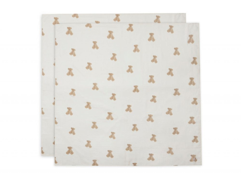 Jollein Pleny zavinovací 2ks 115x115 cm Teddy Bear