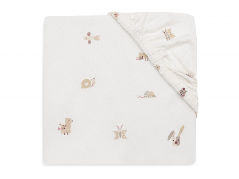 Jollein Prostěradlo napínací 40/50 x 80/90 cm Animal Friends