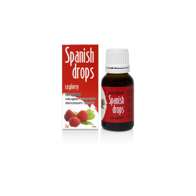 Španělské mušky kapky s příchutí malin 15ml