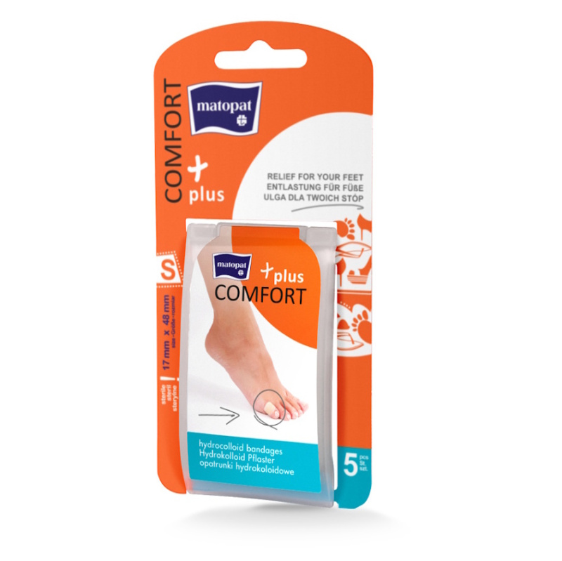 MATOPAT Comfort Plus hydrokoloidní náplast S 17 x 48 mm 5 kusů