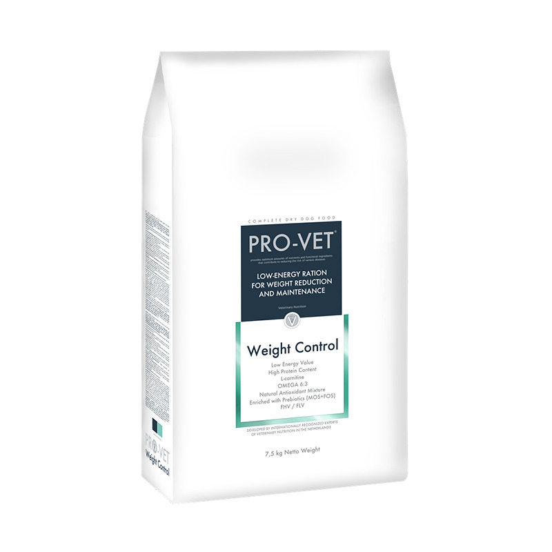 PRO-VET Weight control granule pro psy na snížení hmotnosti 1 ks, Hmotnost balení (g): 2,5 kg