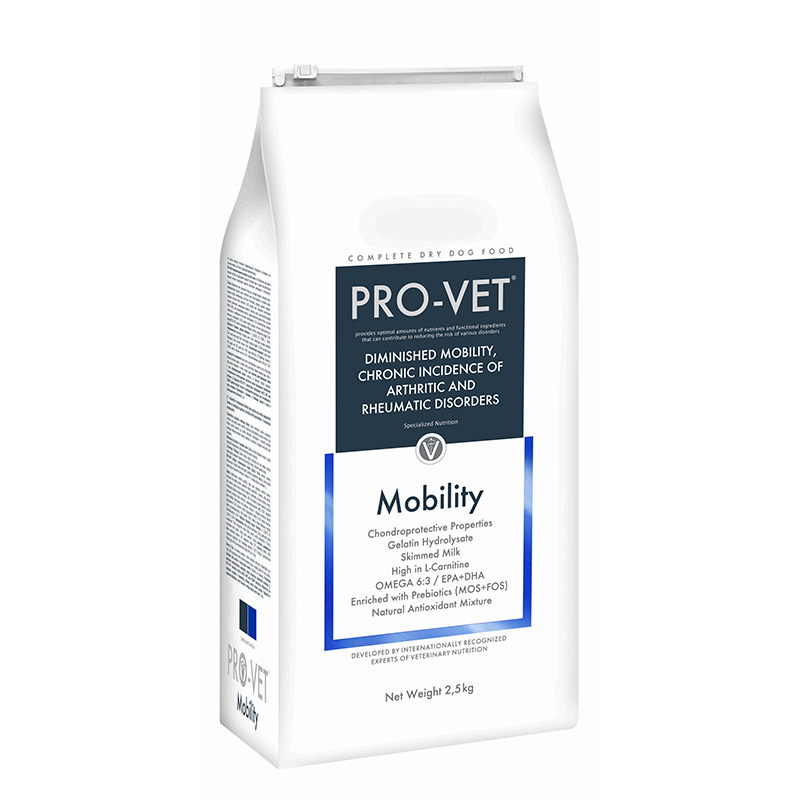 PRO-VET Mobility granule pro psy se sníženou pohyblivostí, Hmotnost balení (g): 2,5 kg