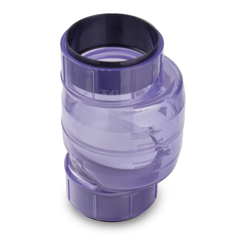 Zpětná klapka transparentní 110 mm bez pružiny