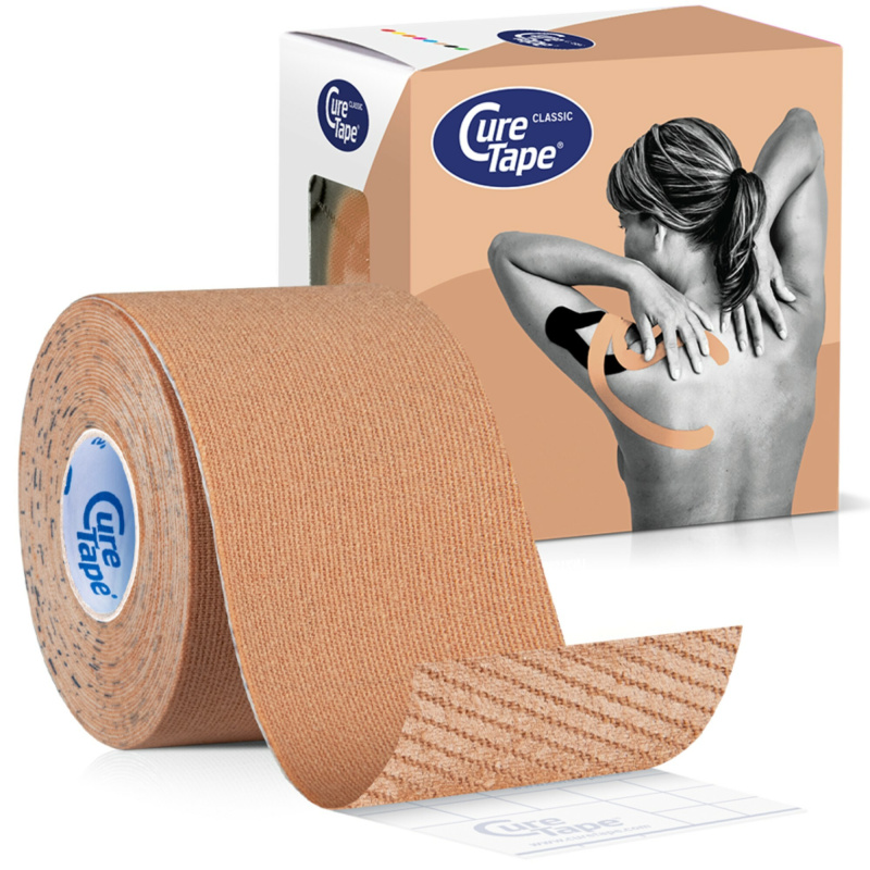 CureTape Classic 5 cm x 5 m kineziologický tejp béžový