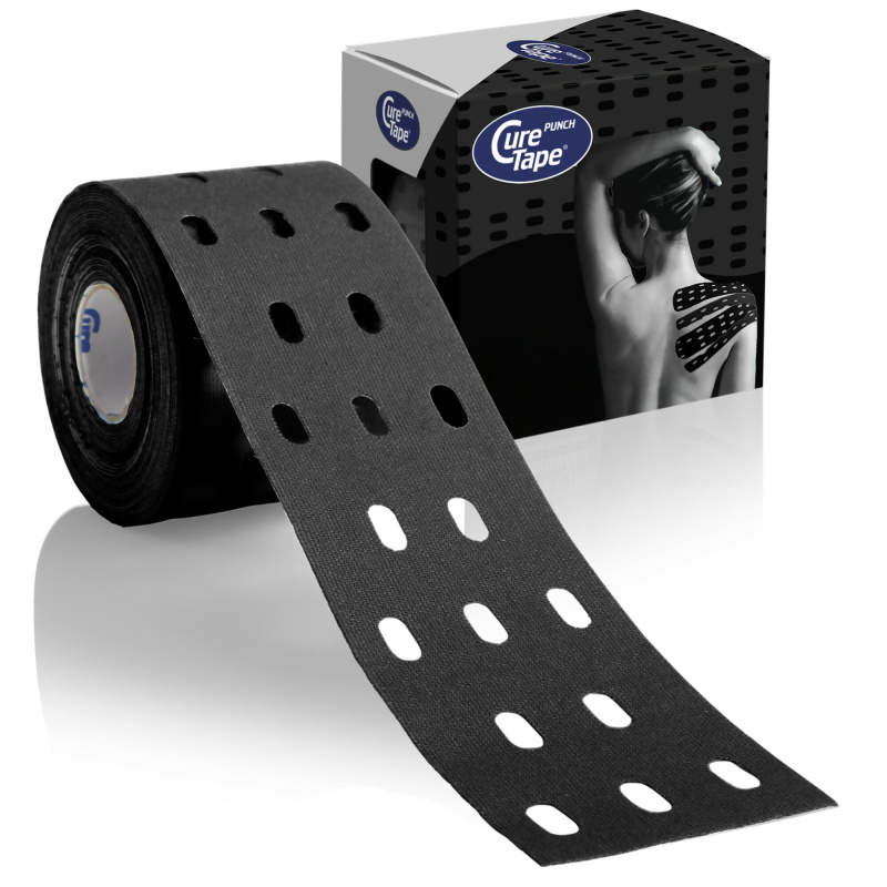 CureTape Punch 5 cm x 5 m kineziologický tejp černý