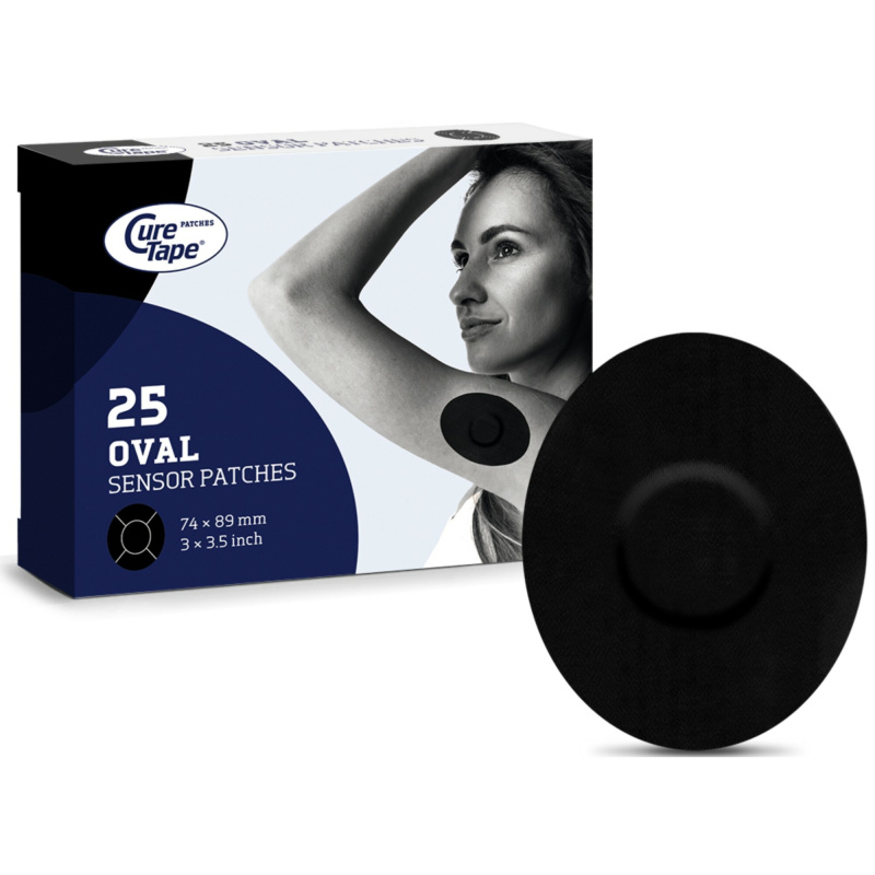 CureTape Sensor Patches náplasti na senzor 25 ks Classic černá