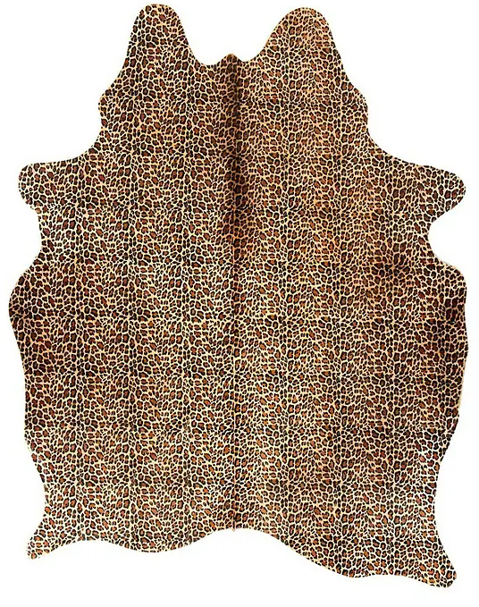Dekorativní hovězí kůže Esbeco / vzor leopard / hnědá/béžová Varianta: ivi1