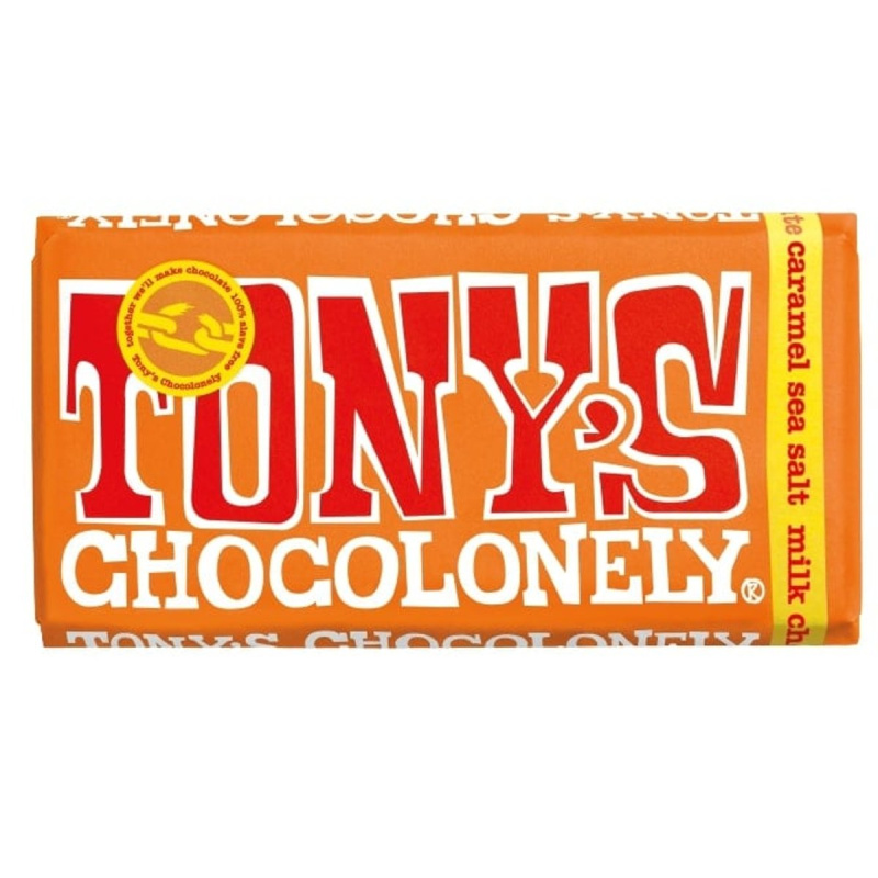 Tony´s Chocolonely Mléčná čokoláda s karamelem a mořskou solí
