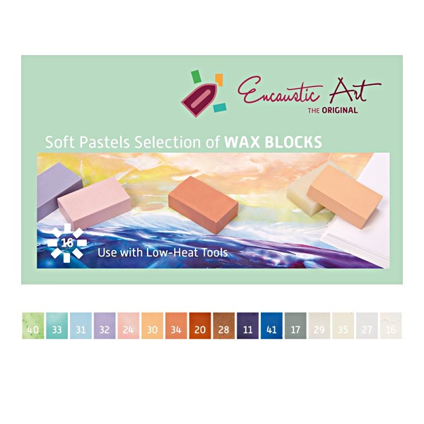 Sada vosků na enkaustiku (16ks) pastelová