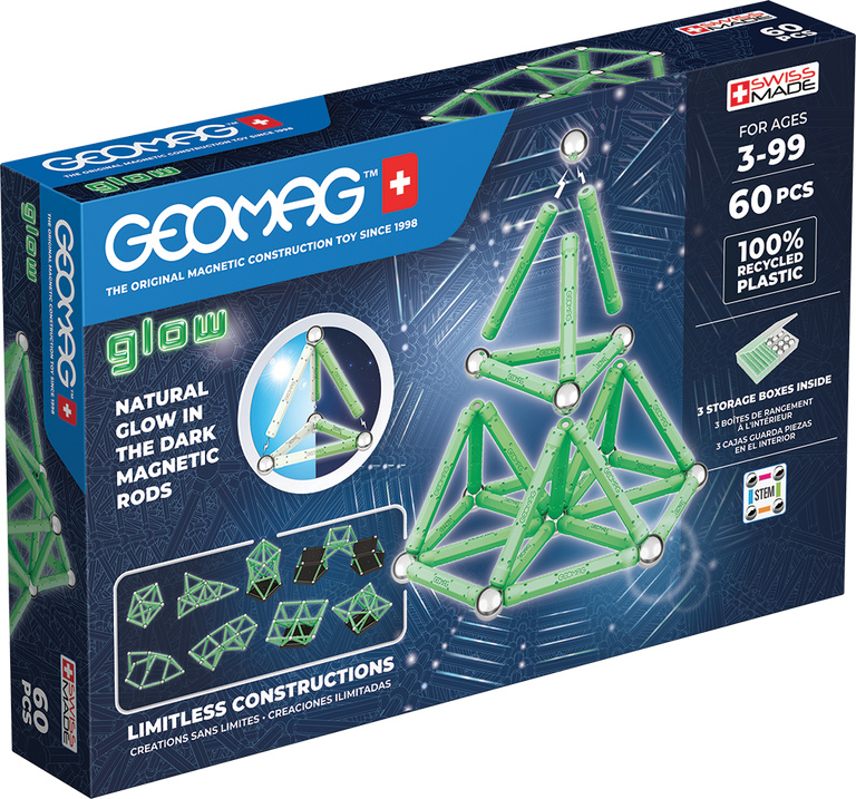 Stavebnice Geomag Glow 60 ks - hra z kategorie Stavebnice
