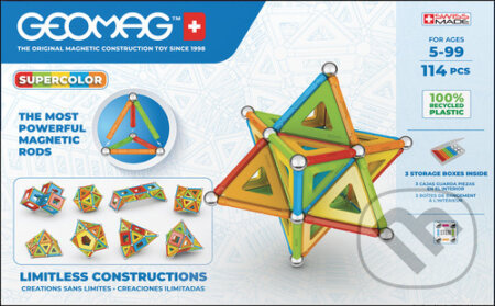 Stavebnice Geomag Supercolor panels 114 ks - hra z kategorie Stavebnice