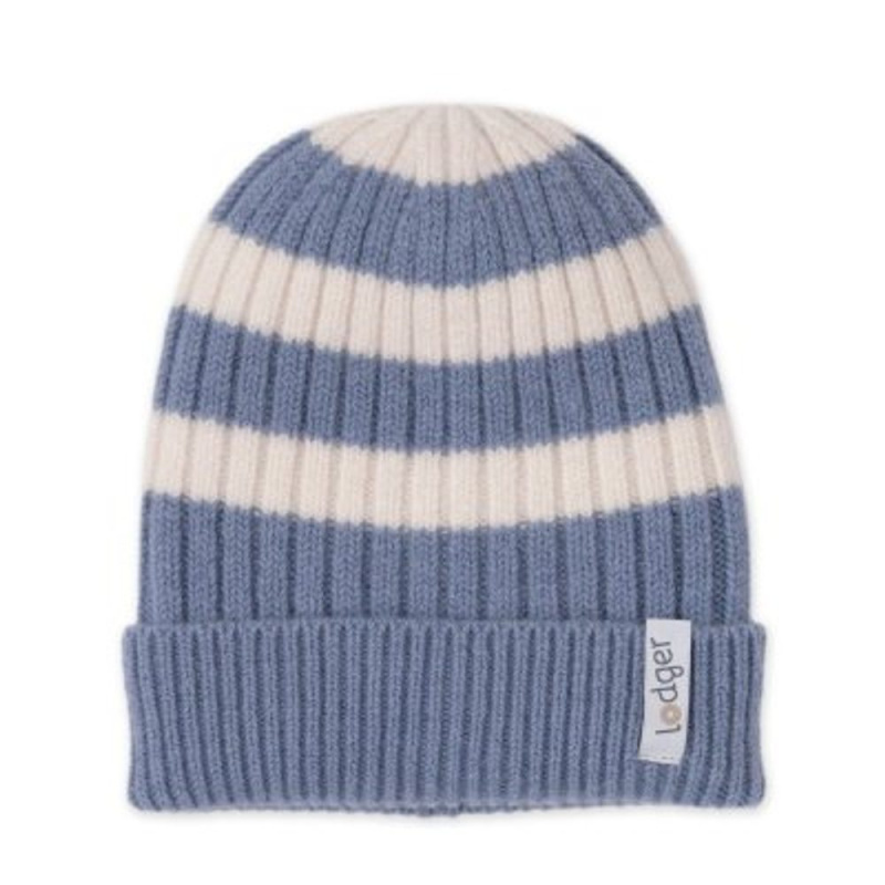 LODGER Čepice Stripe Merino Stone 1 - 2 roky