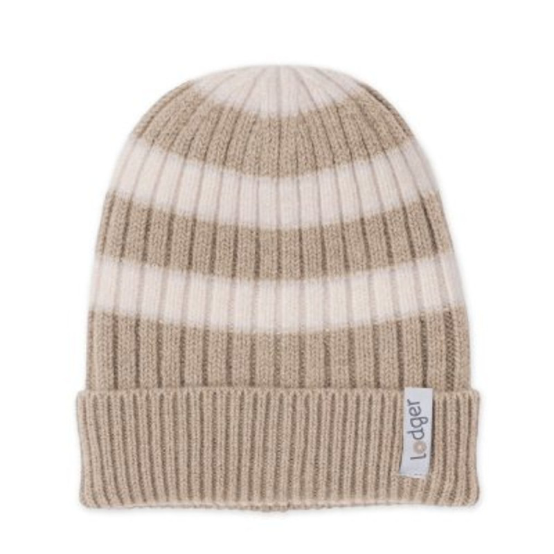 LODGER Čepice Stripe Merino Beige 1 - 2 roky