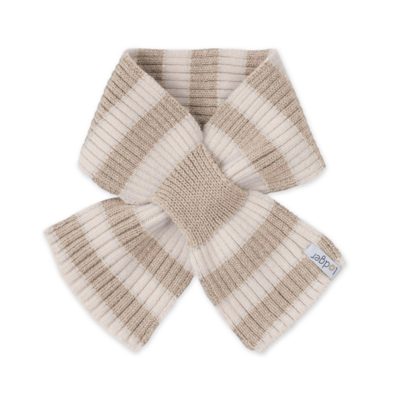 Lodger dětská merino šála Stripe béžová