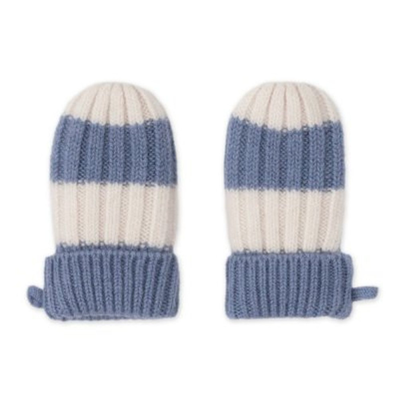 Lodger merino rukavice stripe stone 0–12 měsíců