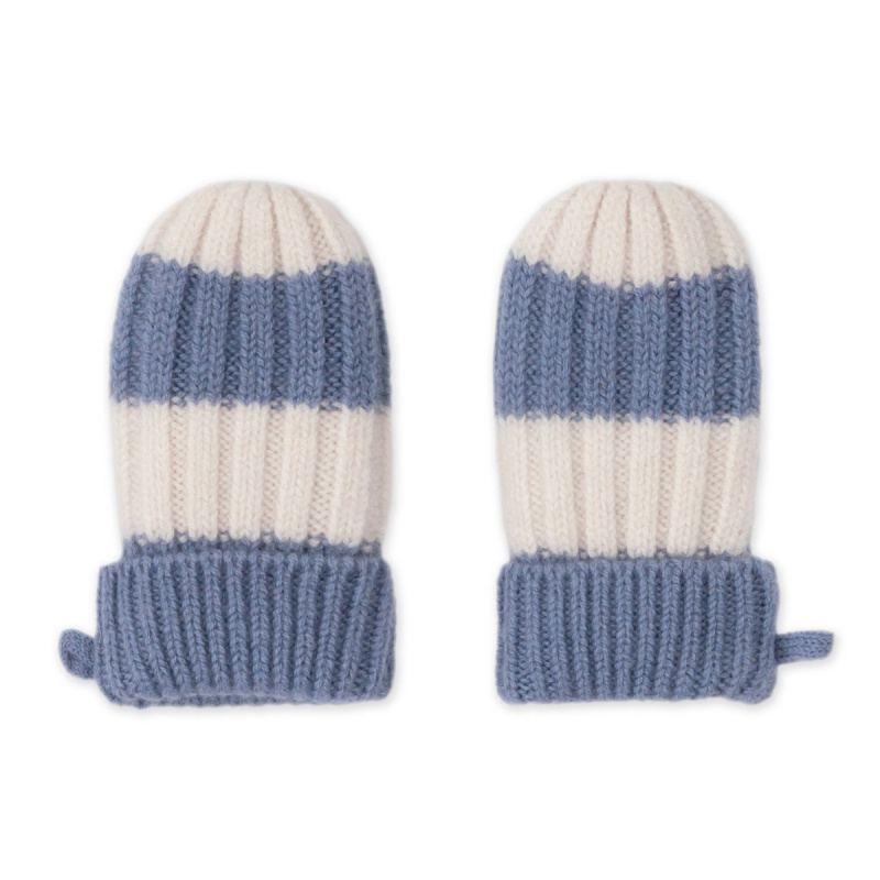 Lodger merino rukavice stripe stone 0–12 měsíců
