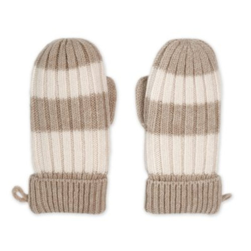 Lodger rukavice stripe merino béžové, vel. 1–2 roky - 1 kus