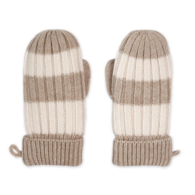 Lodger rukavice stripe merino béžové, vel. 1–2 roky - 1 kus