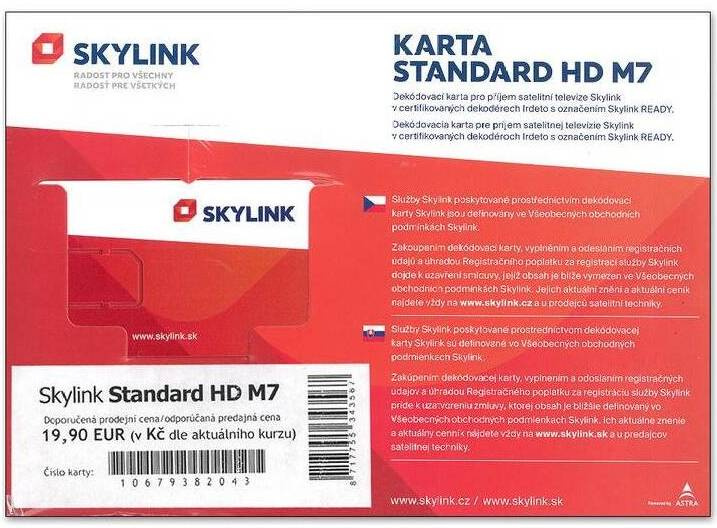 Skylink karta Standard HD Irdeto M7