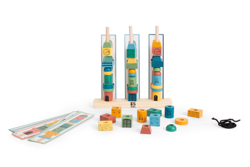 BS Toys Nasazovací a provlékací hra