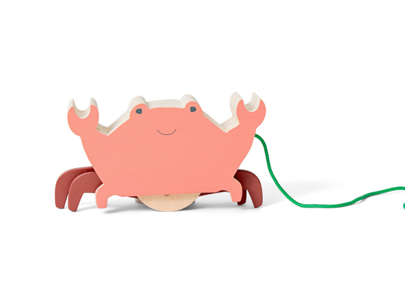 Tahací dřevěný krab