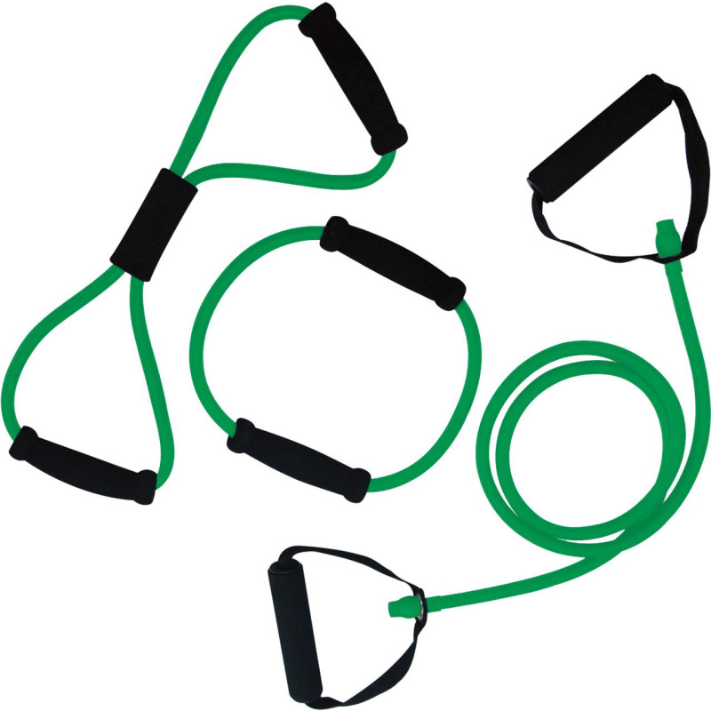 Tunturi Gumové expandery sada s úchopy varianta střední zelená