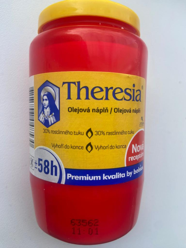 Bolsius Theresia kompozitní červená 155g