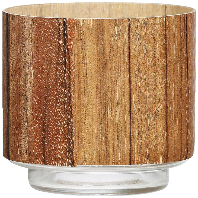 BOLSIUS Svícen na čajovou svíčku GLOW brown M
