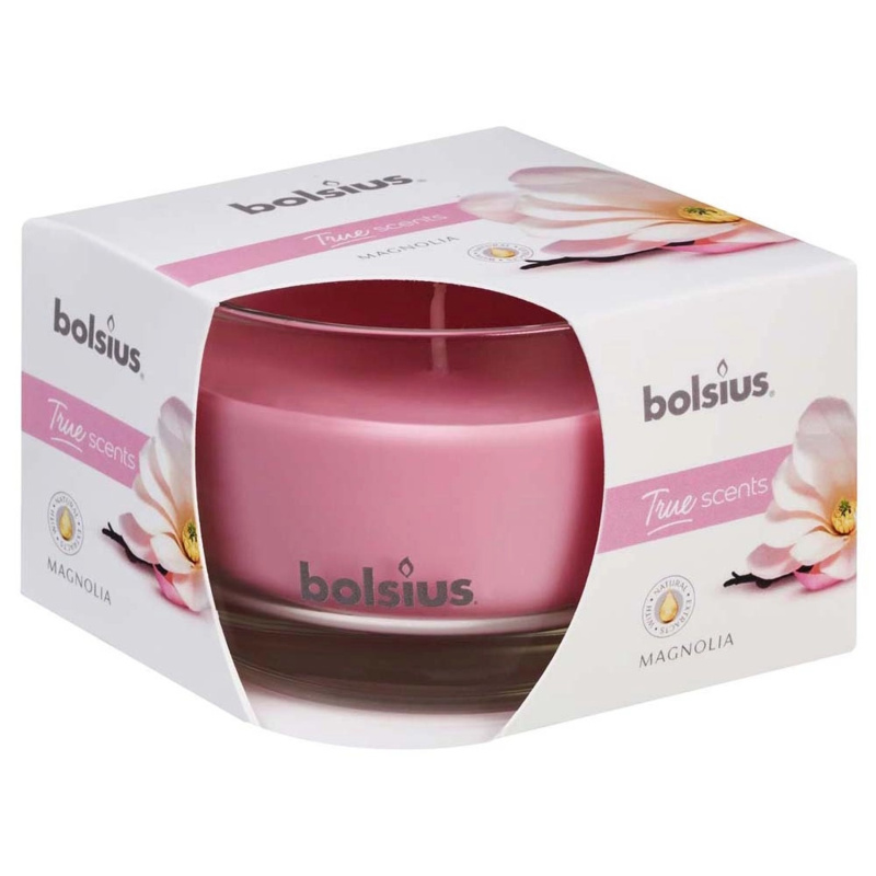 Bolsius Svíčka vonná Aromatic, sklo Magnolia, 90 x 63 mm