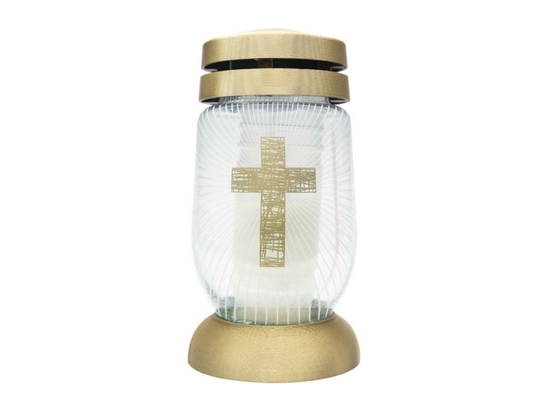 Bolsius Theresia Hřbitovní lampa kříž 23 cm