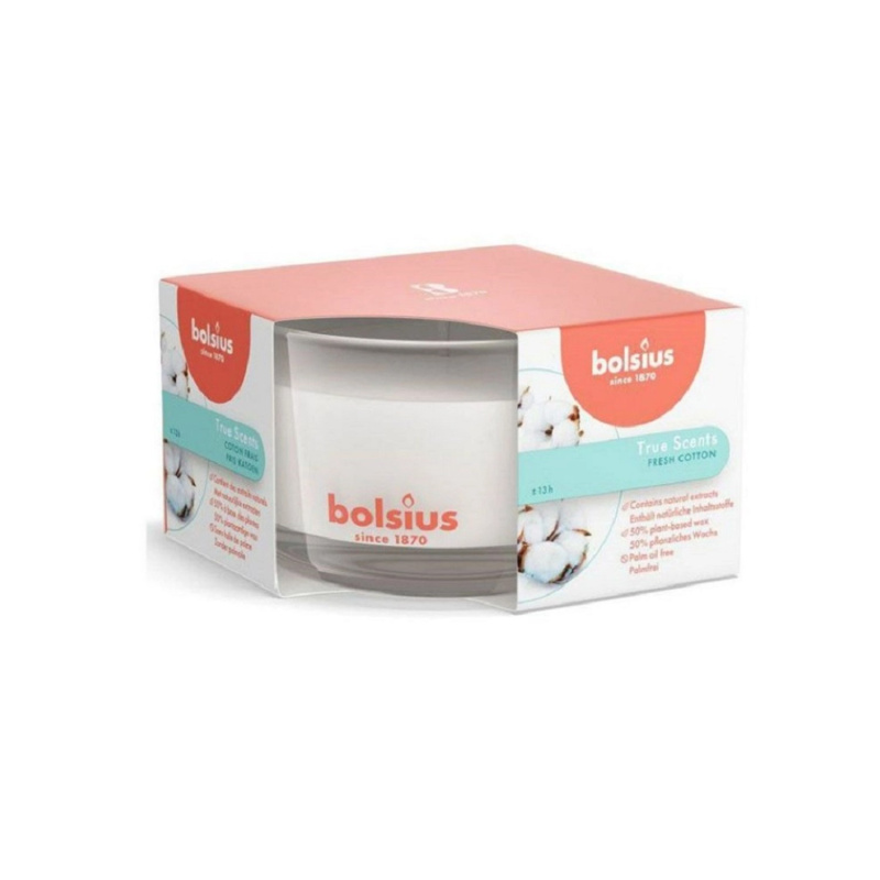 Bolsius Vonná svíčka ve skle Fresh Cotton 80 x 50 mm