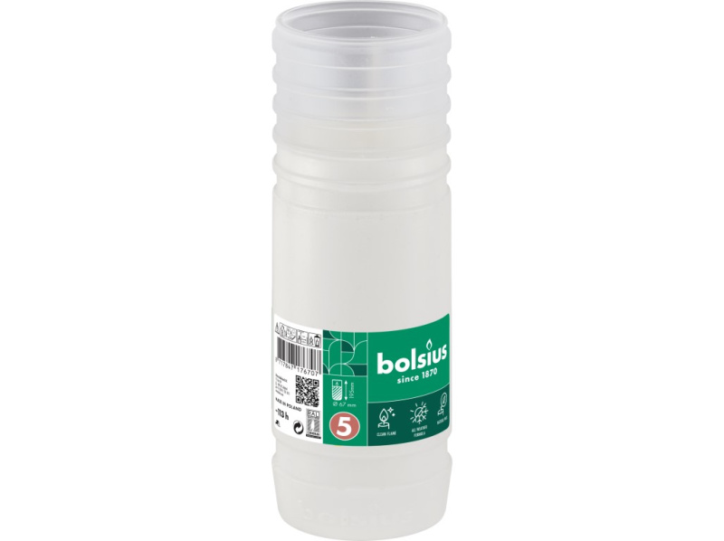 Bolsius parafínový vklad 67x195 mm 113h. bílá bez víčka