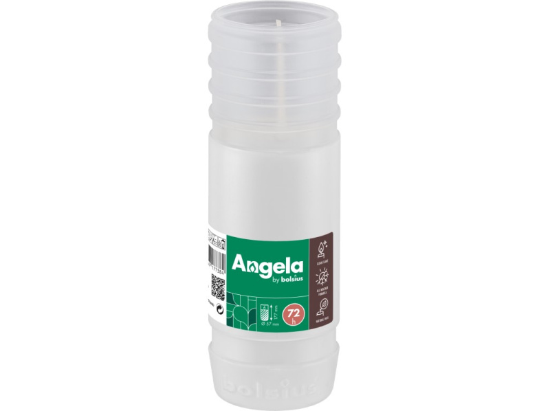 Angela parafínový vklad 57x175 mm 72h. bílá bez víčka