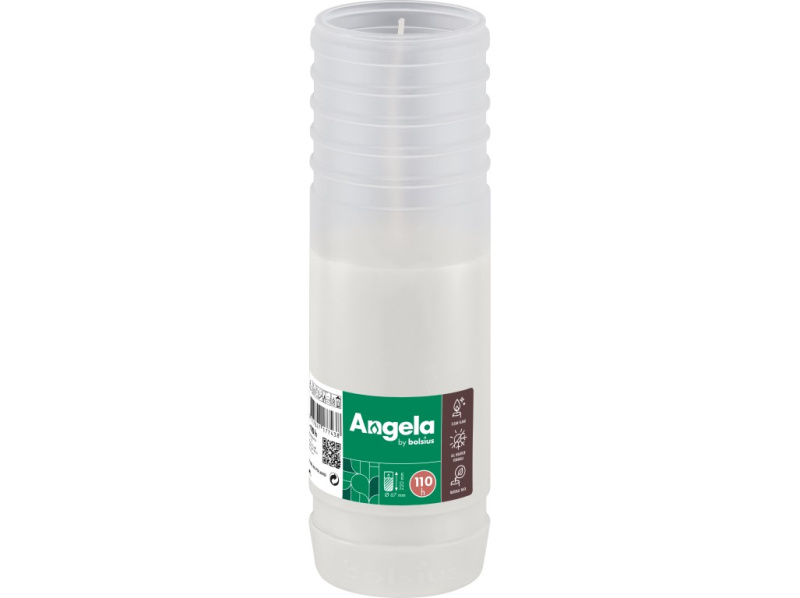Angela parafínový vklad 67x220 mm 110h. bílá bez víčka